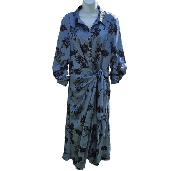 Cinq a Sept Jacey Cool Carnation Shirt Dress- 14 - Picture 12 of 13